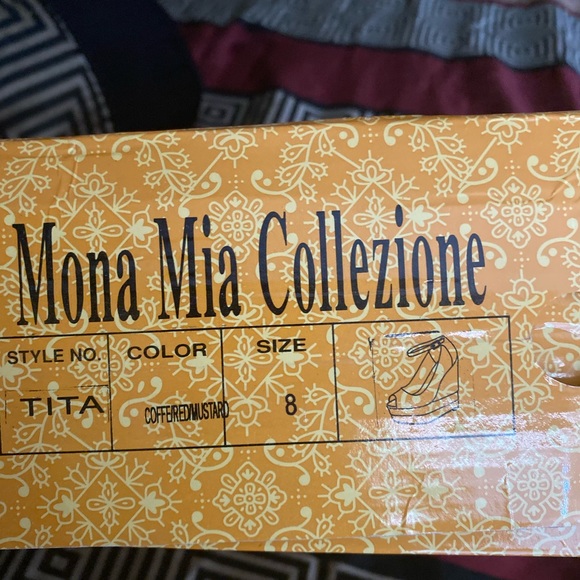 Brown/red/Yellow wedge size 8 - Picture 2 of 2